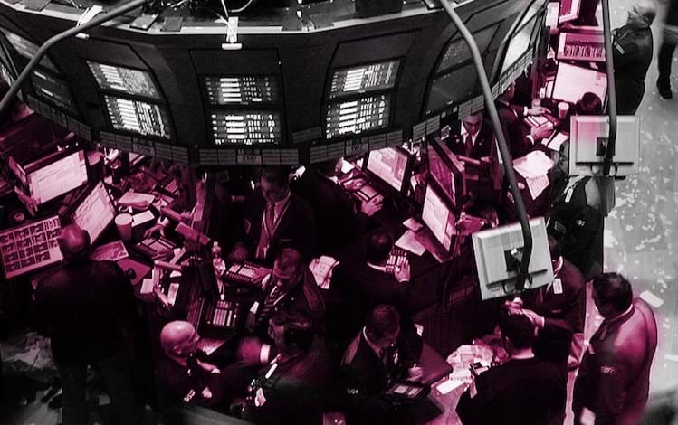 Busy trading floor